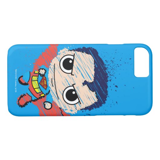 Mini Superman Sketch Case-Mate iPhone Case (Achterkant (Horizontaal))