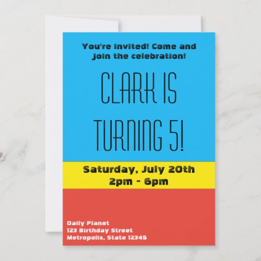 Mini Superman Sketch Kaart (Achterkant)