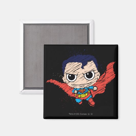 Mini Superman Sketch Magneet (Voorkant / Achterkant)