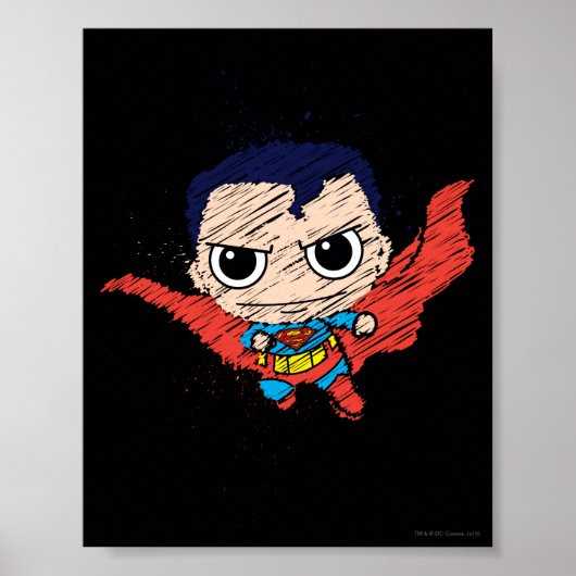 Mini Superman Sketch Poster (Voorkant)