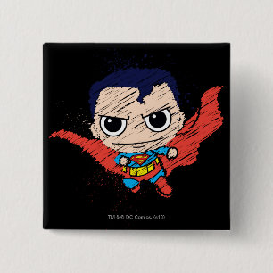 Mini Superman Sketch Vierkante Button 5,1 Cm
