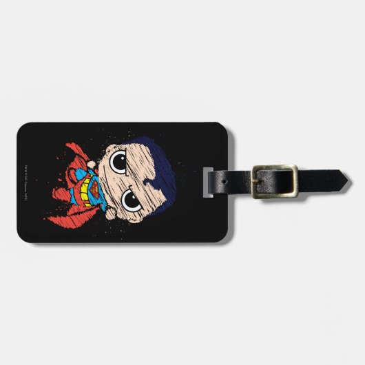 Mini Superman Sketch - vliegen Bagagelabel (Voorkant horizontaal)