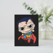 Mini Superman Sketch - vliegen Briefkaart (Staand voorkant)