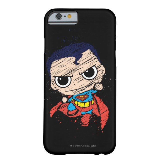 Mini Superman Sketch - vliegen Case-Mate iPhone Case (Achterkant)