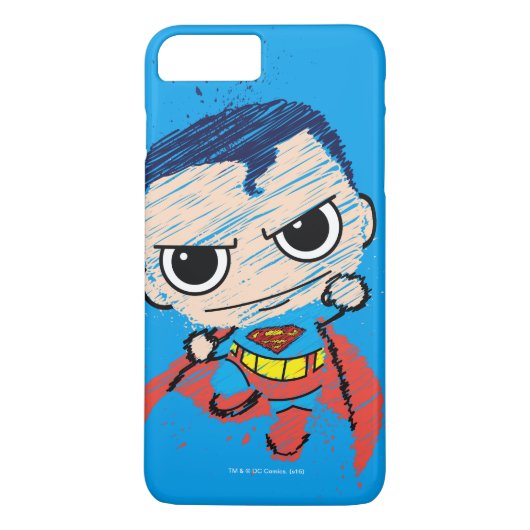 Mini Superman Sketch - vliegen Case-Mate iPhone Case (Achterkant)