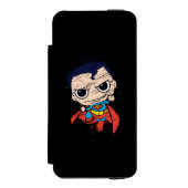 Mini Superman Sketch - vliegen Incipio iPhone Portemonnee Hoesje (Voorkant Agenda)