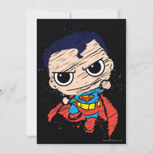 Mini Superman Sketch - vliegen Kaart