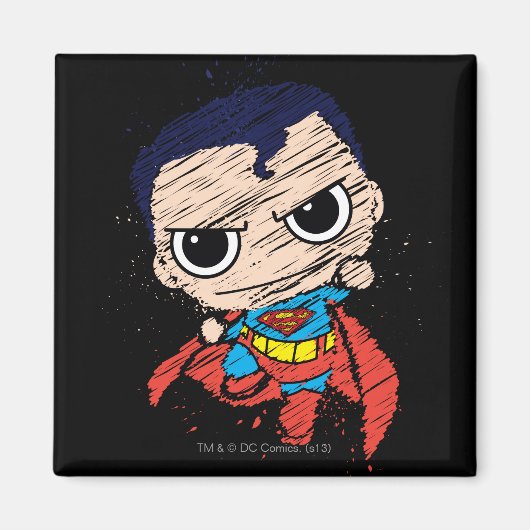Mini Superman Sketch - vliegen Magneet (Voorkant)