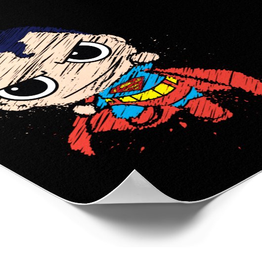 Mini Superman Sketch - vliegen Poster (Hoek)