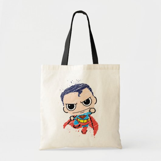 Mini Superman Sketch - vliegen Tote Bag (Voorkant)