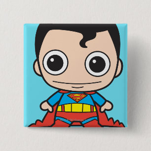 Mini Superman Vierkante Button 5,1 Cm