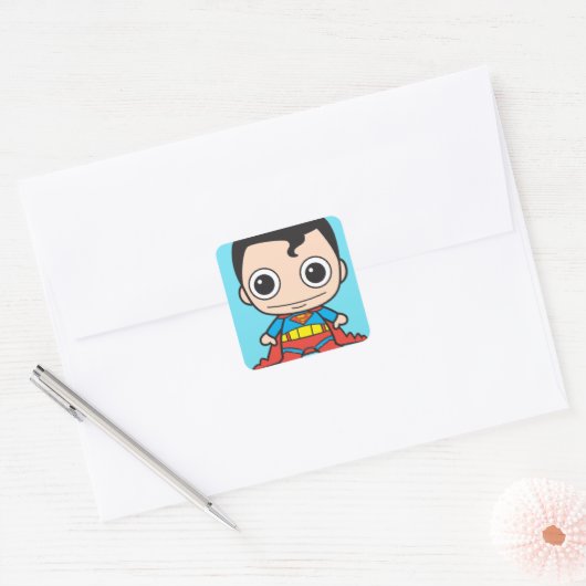Mini Superman Vierkante Sticker (Envelop)