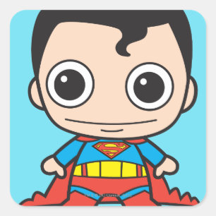Mini Superman Vierkante Sticker