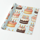 Mini taart en kaars inpakpapier 30x15 (Uitgerold)