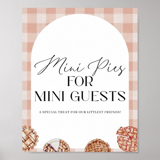 Mini taarten voor mini-gasten Cutie Pie Thema Part Poster (Voorkant)