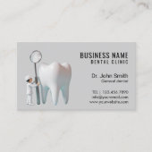 Mini Tandarts & Heldere Tand Plain Dental Office Afsprakenkaartje (Voorkant)