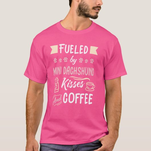 Mini Teckel Mama Koffie Liefhebber T-shirt (Voorkant)