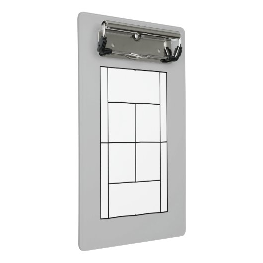 Mini tennis-klembord voor coachen mini klembord (Schuin)