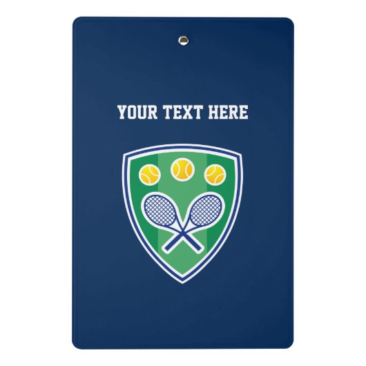 Mini tennis-klembord voor coachen mini klembord (Achterkant)