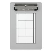 Mini tennis-klembord voor coachen mini klembord (Voorkant)