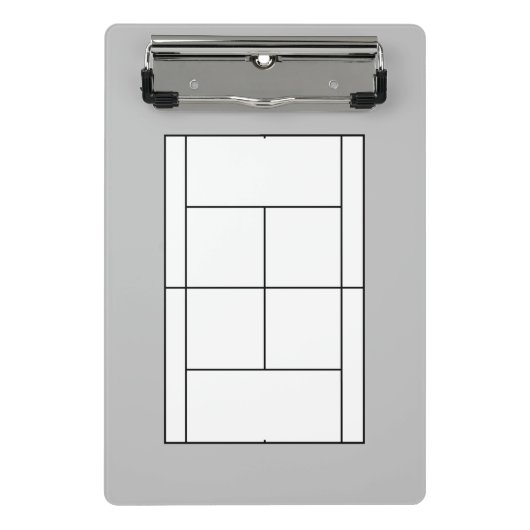 Mini tennis-klembord voor coachen mini klembord (Voorkant)