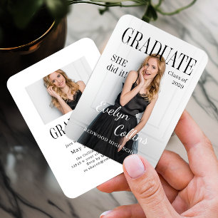 Mini tijdloze magazine omslagfoto grad uitnodiging informatiekaartje