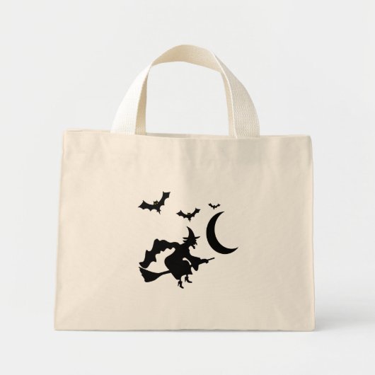 Mini Tote Bag - Vliegende Heks (Voorkant)