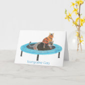 Mini Trampoline Cats 2 Kaart (Gele Bloem)