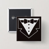Mini Tuxedo Fun Button (Voorkant /achterkant)