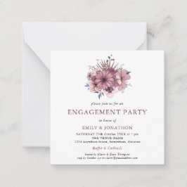 MINI | Uitnodiging Paarse Florals Engagement Party