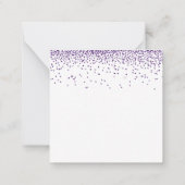 MINI | Uitnodiging Paarse Glitter Wedding Evening (Achterkant)