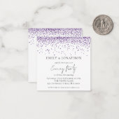 MINI | Uitnodiging Paarse Glitter Wedding Evening (Voorkant / Achterkant in situ)