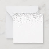 MINI | Uitnodiging van de Zilver Glitter Wedding E (Achterkant)