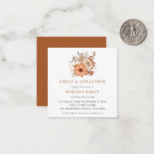 MINI | Uitnodiging voor de herfst Florals Wedding  (Voorkant / Achterkant in situ)