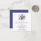 MINI | Uitnodiging voor de Paarse Cream Floral Eng (Voorkant / Achterkant in situ)