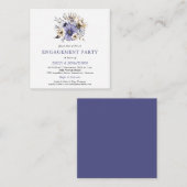 MINI | Uitnodiging voor de Paarse Cream Floral Eng (Voorkant / Achterkant)