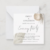 MINI | Uitnodiging voor de Pampas Grass Wedding Ev (Voorkant)