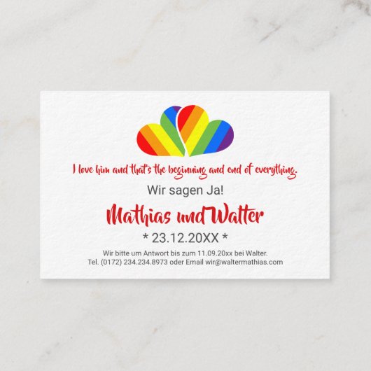 Mini-uitnodigingskaarten! Visitekaartje (Achterkant)