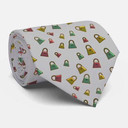 Mini Vakantie Handtas Patroon Tie Stropdas (Opgerold)