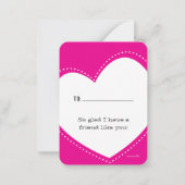 mini-Valentijn | Full Heart Note-Kaart Notitiekaartje (Achterkant)