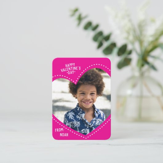 mini-Valentijn | Full Heart Note-Kaart Notitiekaartje (Staand voorkant)