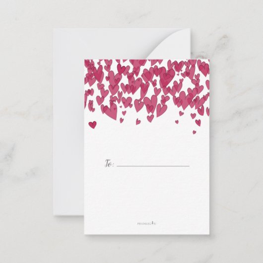 Mini Valentijn | Kusjes voor jou! Briefkaart (Achterkant)