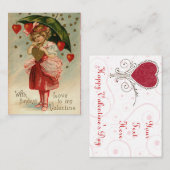 Mini  Valentijn Love Notes Notitiekaartje (Voorkant / Achterkant)