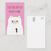 Mini Valentijnsdag Kaart Pack Kat met Muis Notitiekaartje (Voorkant / Achterkant)