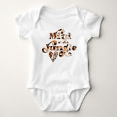 Mini van het Oerwoud Leopard Print Hart Monogram Romper (Voorkant)