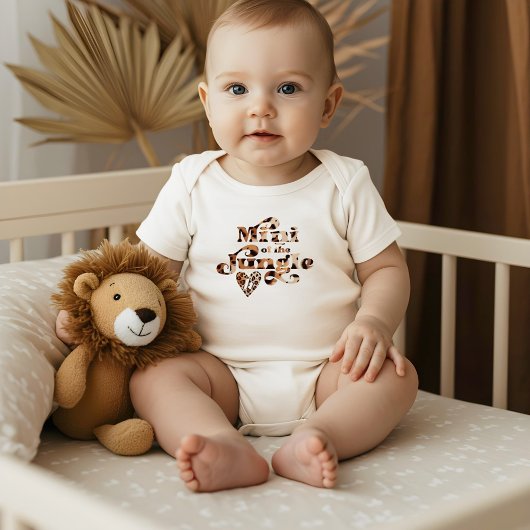 Mini van het Oerwoud Leopard Print Hart Monogram Romper