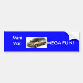 Mini Van MEGA FUN Bumpersticker (Voorkant)