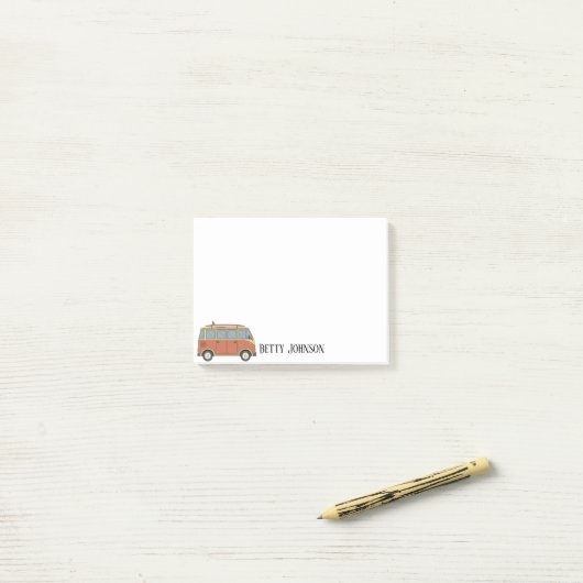 Mini Van Post-it® Notes (Op bureau)