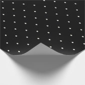 Mini Vanilla Polka doet een patroon op zwarte brui Cadeaupapier (Hoek)