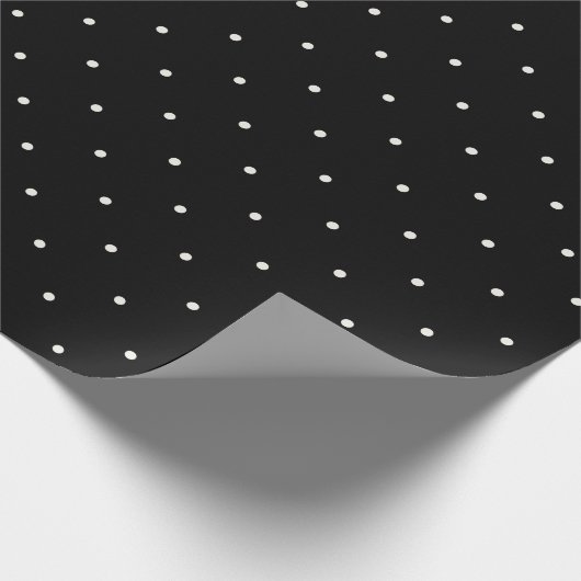 Mini Vanilla Polka doet een patroon op zwarte brui Cadeaupapier (Hoek)